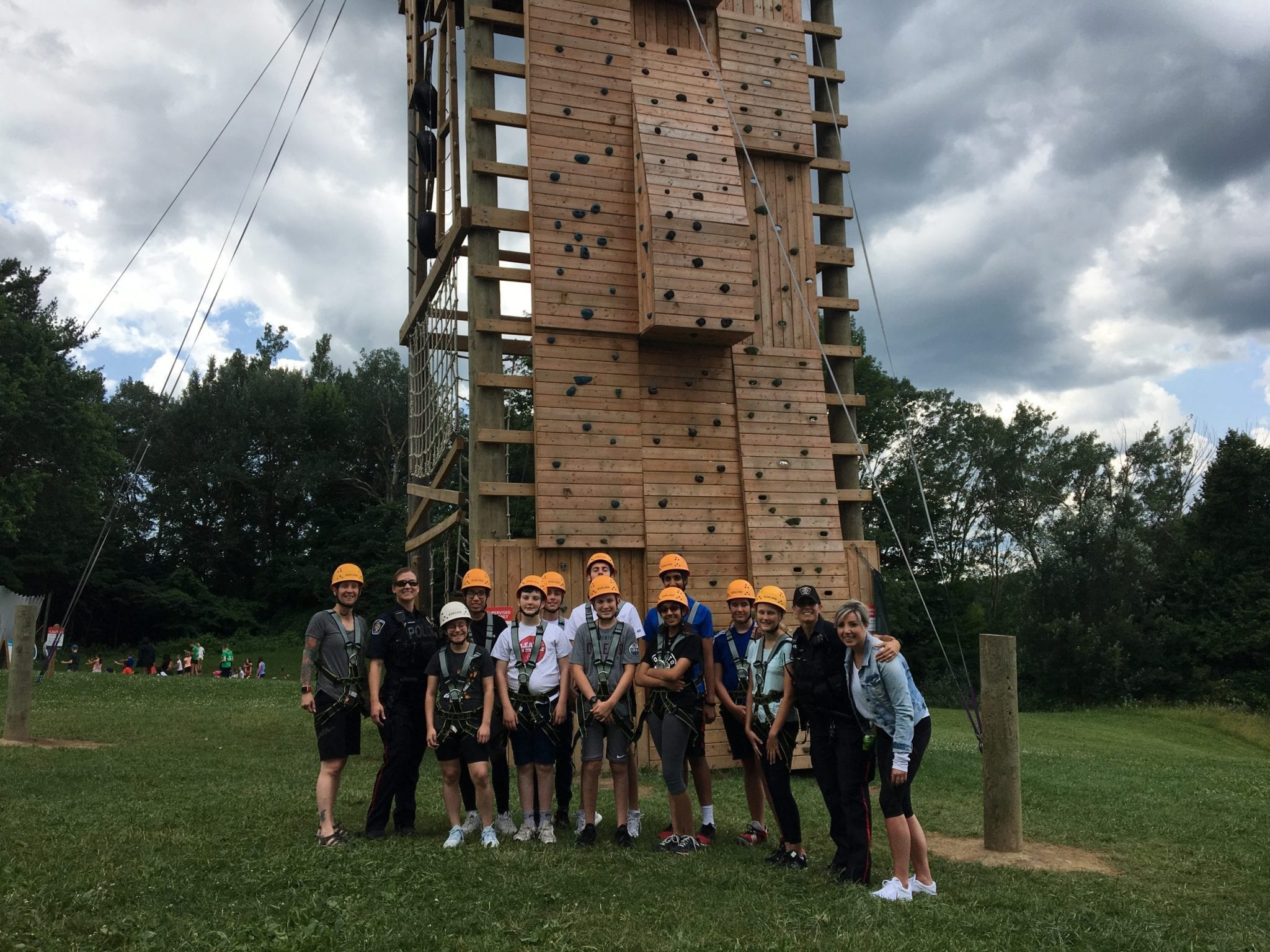 M.Y. Camp - Group Shot at High Ropes Course