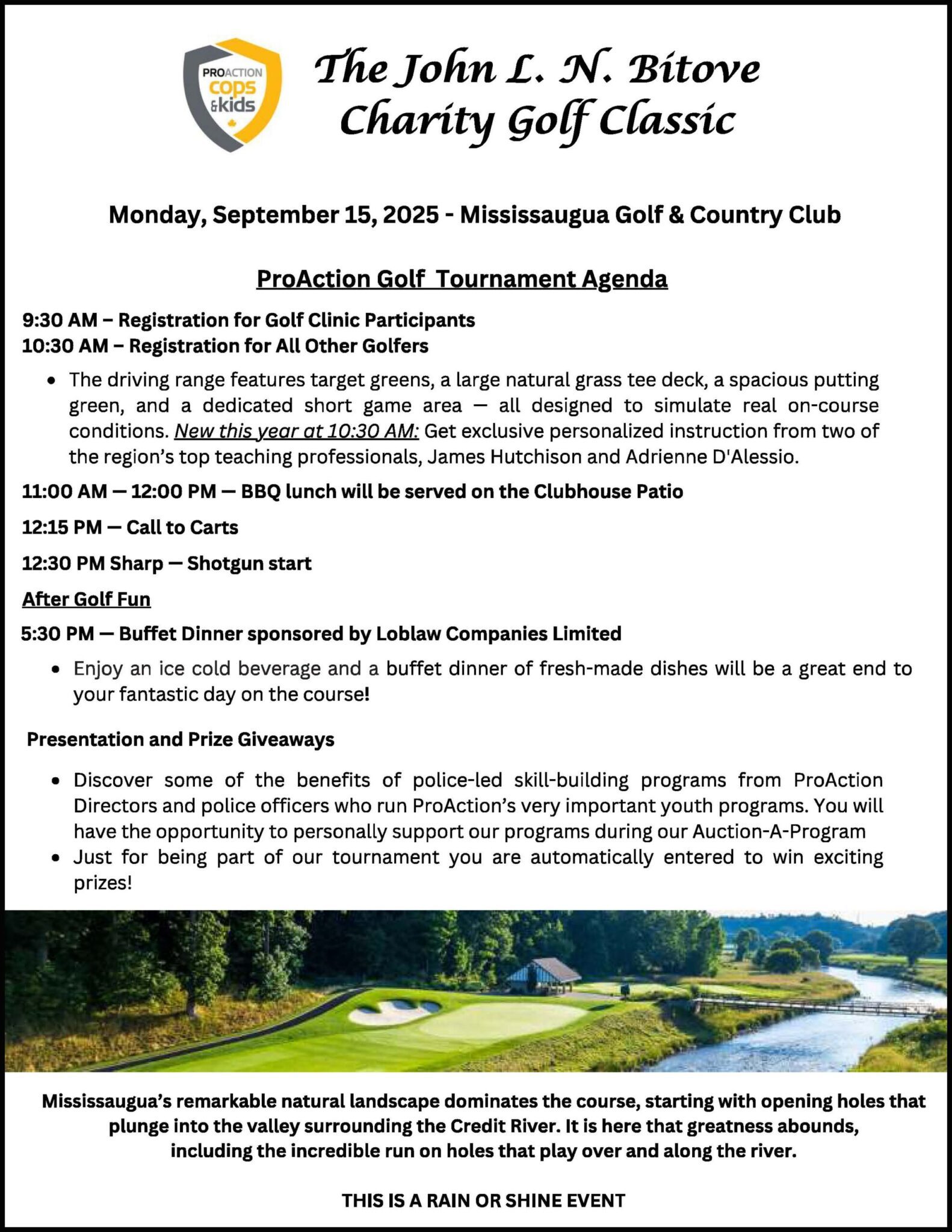 The John L.N. Bitove Charity Golf Classic Golfer Confirmation Package – Sept 2025_Page_2