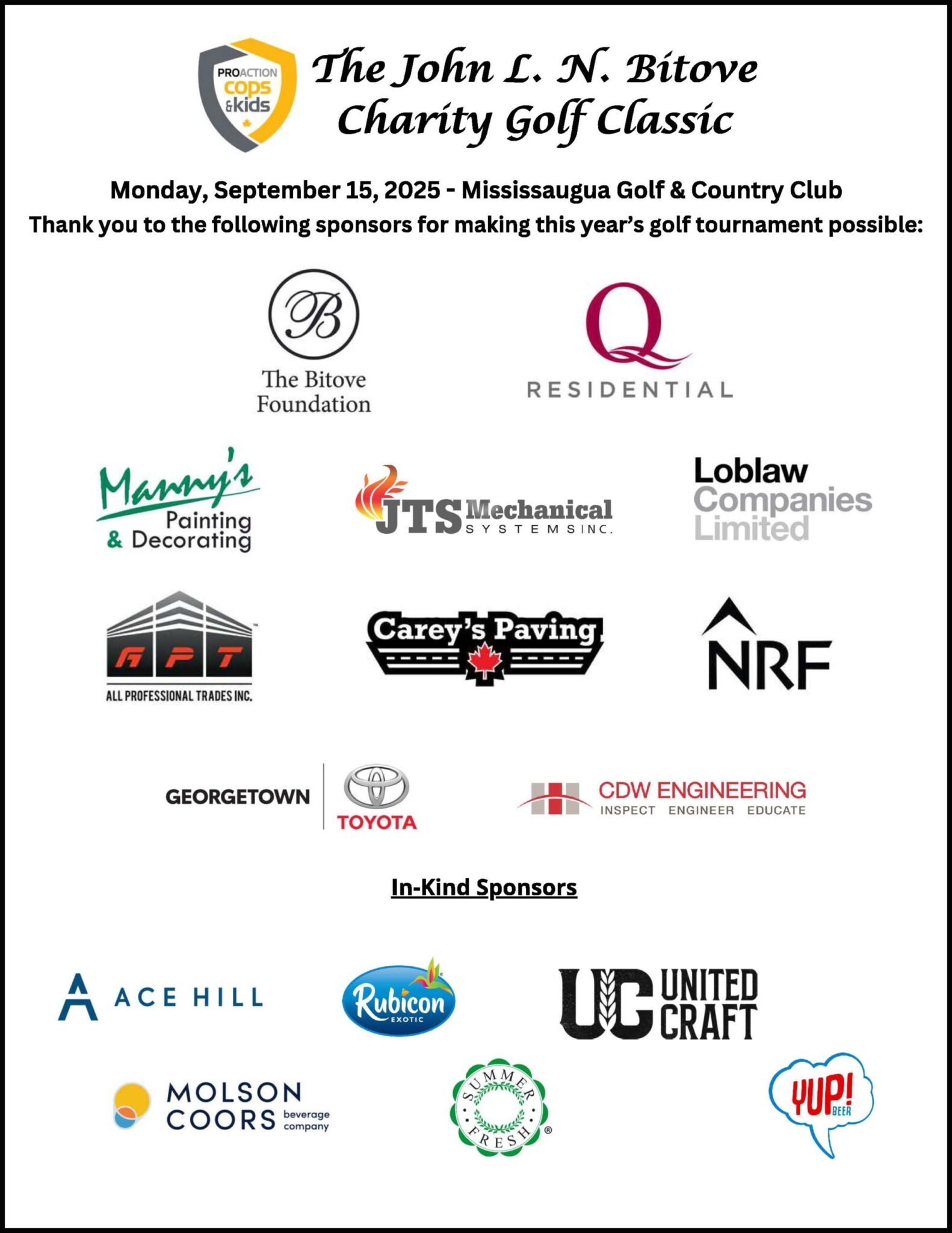 The John L.N. Bitove Charity Golf Classic Golfer Confirmation Package – Sept 2025_Page_3